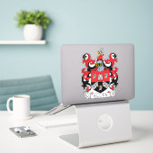 Allen Family Crest Sticker (Laptop op bureau)