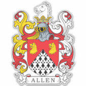 Allen Family Crest Sticker (Voorkant)