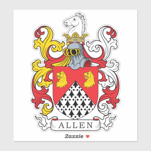 Allen Family Crest Sticker (Vel)