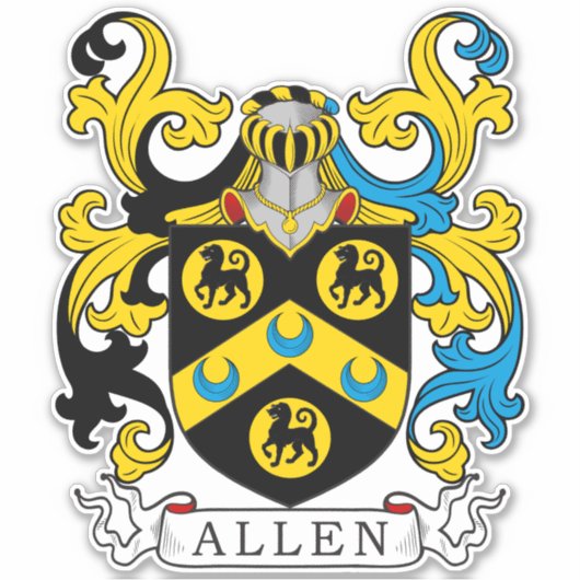 Allen Family Crest Sticker (Voorkant)