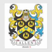 Allen Family Crest Sticker (Vel)
