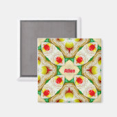 ALLEN ~ Gepersonaliseerd paaspatroon fractal ~ Magneet (Voorkant / Achterkant)