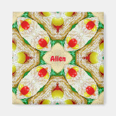 ALLEN ~ Gepersonaliseerd paaspatroon fractal ~ Magneet (Voorkant)