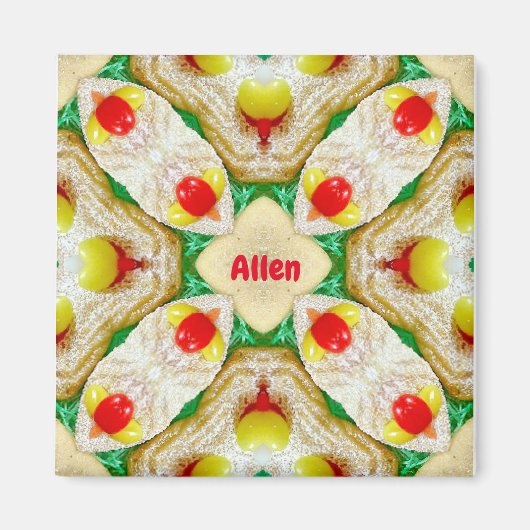 ALLEN ~ Gepersonaliseerd paaspatroon fractal ~ Magneet (Voorkant)