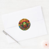 ALLEN ~ GLANZENDE KERSTKIKKER ~ RONDE STICKER (Envelop)
