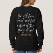 Allen hebben gezondigd – Romeinen 3:23 Inspirerend Trui (Achterkant)