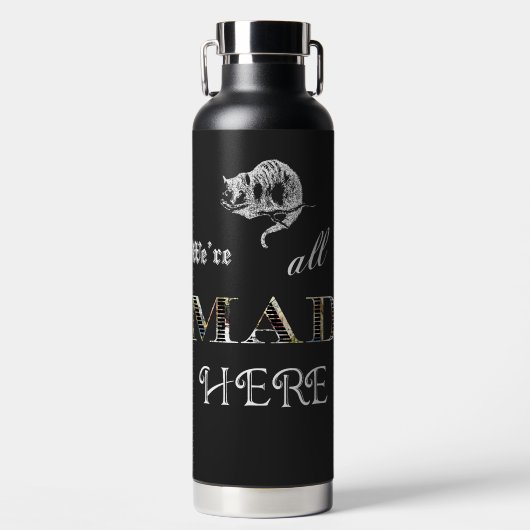 Allen hier Alice in Wonderland Water Bottle Waterfles (Voorkant)