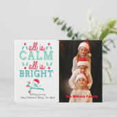 Allen is Kalm & Helder met de Kerstkaart van de (Staand voorkant)