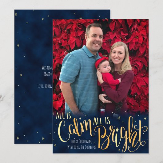 Allen is Kalm, is allen Helder Feestdagenkaart (Voorkant / Achterkant)