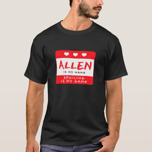 Allen is mijn naam Aangepaste bijnaam Alia T-shirt (Voorkant)