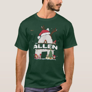 Allen Kerstmis met Allen Name voor grappige kerstm T-shirt