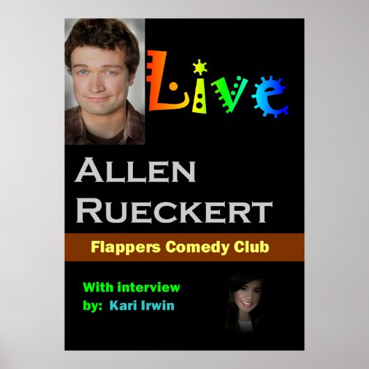 Allen Rueckert LIVE Poster (Voorkant)