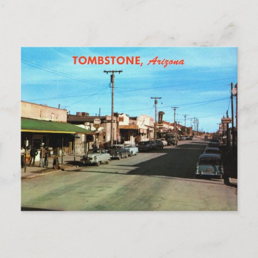 Allen St., Tombstone AZ Vintage Briefkaart (Voorkant)