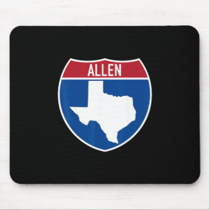 Allen Texas Tx Interstate Highway Vakantie Souveni Muismat