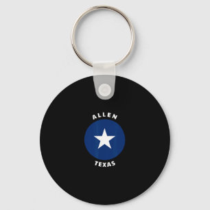 Allen Texas Tx Roos van de Reis Vakantie Souvenir Sleutelhanger