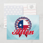 Allen, TX Briefkaart (Voorkant / Achterkant)