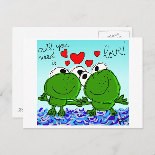 "allen u wenst is liefde" briefkaart (Voorkant / Achterkant)