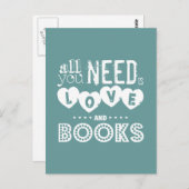 Allen u wenst is Liefde en Boeken Briefkaart (Voorkant / Achterkant)