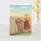 Allen u wenst is liefde… en een hond kaart (Gele Bloem)