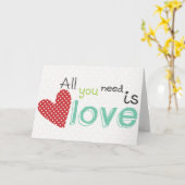 Allen u wenst is Liefde Kaart (Gele Bloem)