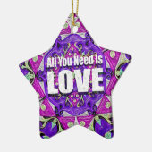 Allen u wenst is liefde keramisch ornament (Links)