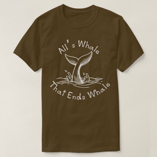 Allen walvis die walvis wit beëindigt t-shirt (Design voorkant)