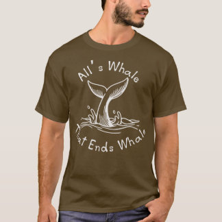 Allen walvis die walvis wit beëindigt t-shirt