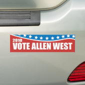 Allen West 2010 Bumpersticker (Op auto)