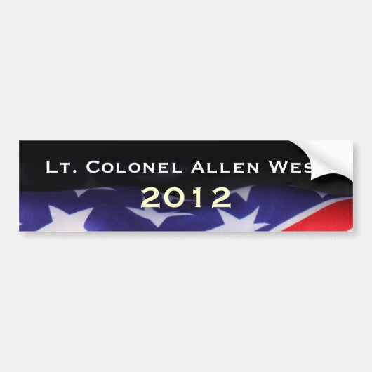 Allen WEST 2012 Campaign Bumpersticker (Voorkant)