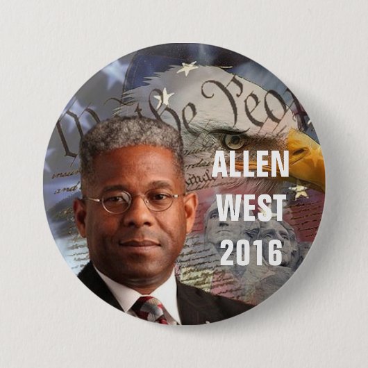 ALLEN WEST 2016 RONDE BUTTON 7,6 CM (Voorkant)