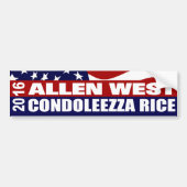 Allen West Condoleezza Rice 2016 Bumpersticker (Voorkant)