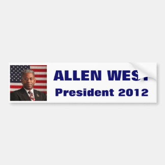 ALLEN WEST President 2012 Bumpersticker
