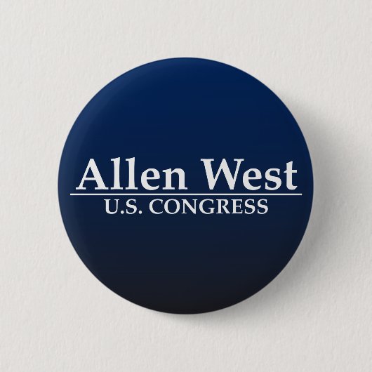 Allen West U.S. Congress Ronde Button 5,7 Cm (Voorkant)