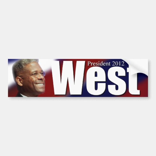 Allen West voor President - 2012 Bumpersticker (Voorkant)