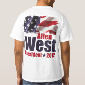Allen West voor President 2012 T-shirt (Achterkant)
