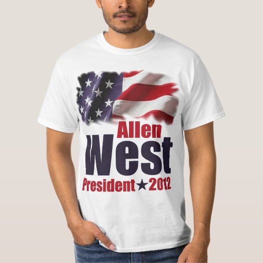 Allen West voor President 2012 T-shirt (Voorkant)