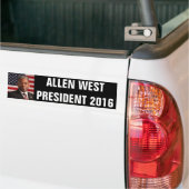 ALLEN WEST VOOR PRESIDENT 2016 BUMPERSTICKER (Op Truck)