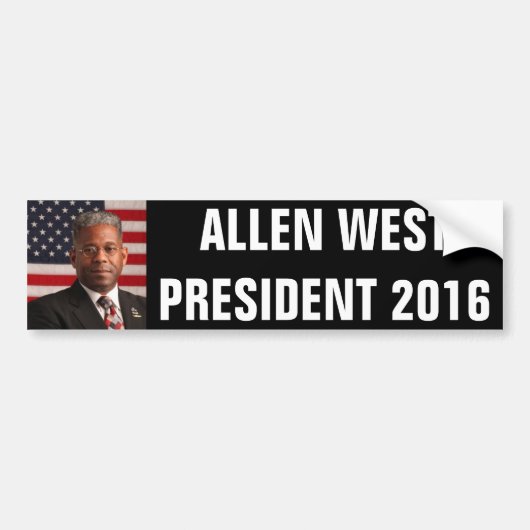 ALLEN WEST VOOR PRESIDENT 2016 BUMPERSTICKER (Voorkant)
