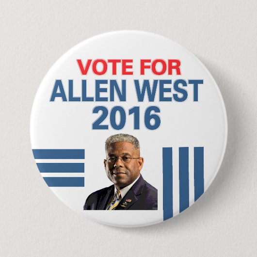 Allen West voor President 2016 Ronde Button 7,6 Cm (Voorkant)