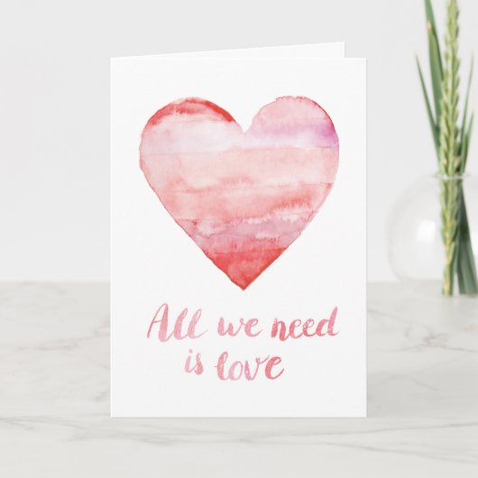 Allen wij wensen is de Valentijnsdag van de Feestdagen Kaart (Voorkant)