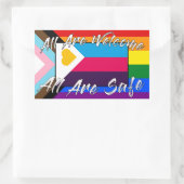 Allen zijn welkome Plolyam Pride en bondstift Rechthoekige Sticker (Tas)