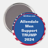 Allendale Mannen Ondersteuning TRUMP 2024 Magneet (Voorkant / Achterkant)
