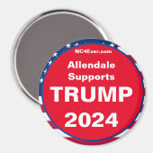 Allendale Ondersteunt TRUMP 2024 Koelkast Magnet (Voorkant / Achterkant)