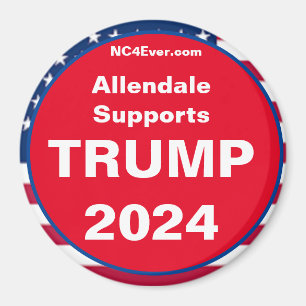 Allendale Ondersteunt TRUMP 2024 Koelkast Magnet