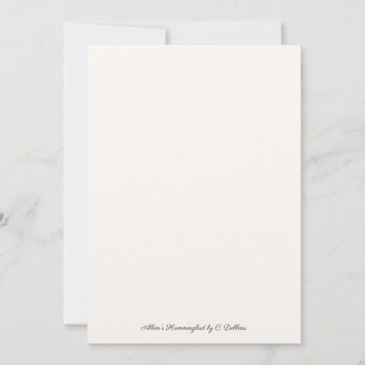 Allen's Hummingbird Flat Wenskaart Kaart (Achterkant)