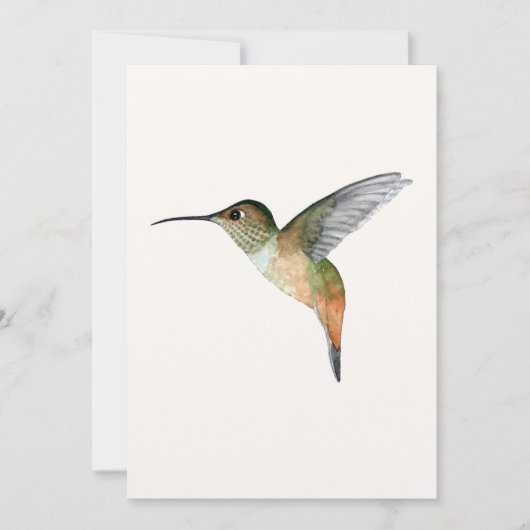 Allen's Hummingbird Flat Wenskaart Kaart (Voorkant)
