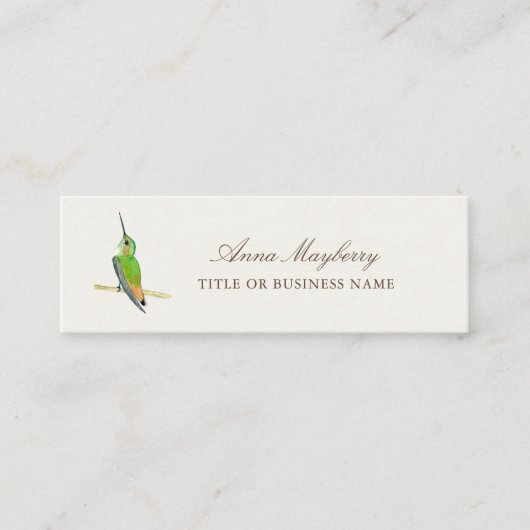 Allen's Hummingbird Mini Visitekaartje (Voorkant)