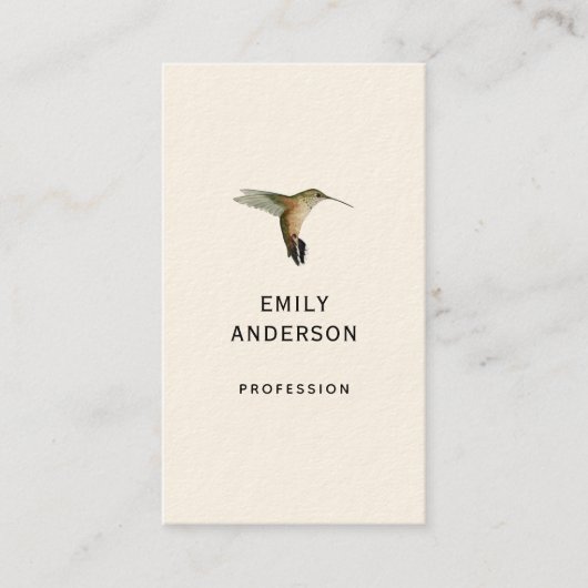 Allen's Hummingbird Visitekaartje (Voorkant)