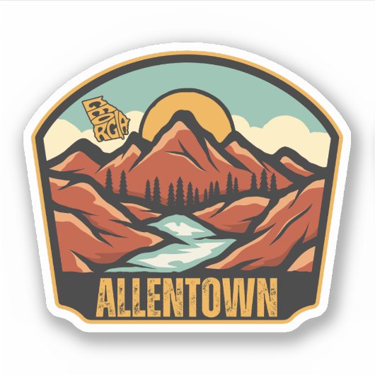 Allentown, Georgia Sticker (Voorkant)