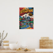 Allentown PA Graffiti Reisposter Poster (Keuken)
